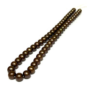 Round 8–8.5mm Cultured Pearls 16" Strand Chocolate Brown