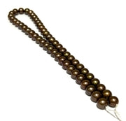 Round 8–8.5mm Cultured Pearls 16" Strand Chocolate Brown