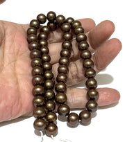 Round 8–8.5mm Cultured Pearls 16" Strand Chocolate Brown