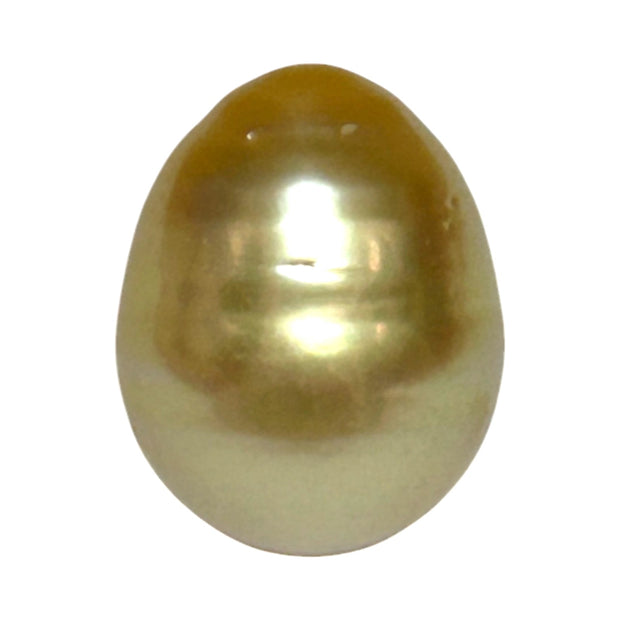 Oval Drop 14.3 x 17.7mm Deep Gold Philippines South Sea Loose Pearl
