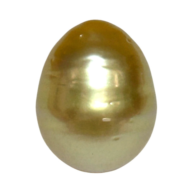 Oval Drop 14.3 x 17.7mm Deep Gold Philippines South Sea Loose Pearl