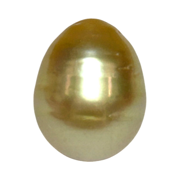 Oval Drop 14.3 x 17.7mm Deep Gold Philippines South Sea Loose Pearl