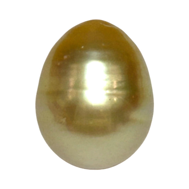 Oval Drop 14.3 x 17.7mm Deep Gold Philippines South Sea Loose Pearl