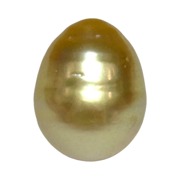 Oval Drop 14.3 x 17.7mm Deep Gold Philippines South Sea Loose Pearl