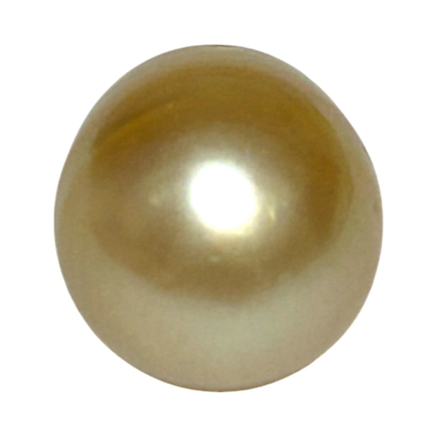 Oval Drop 14.3 x 17.7mm Deep Gold Philippines South Sea Loose Pearl