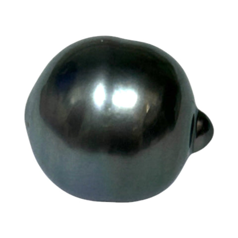 Huge 23.4 Carat 14.4 x 16.4mm Tahitian Peacock Black Green Loose Pearl