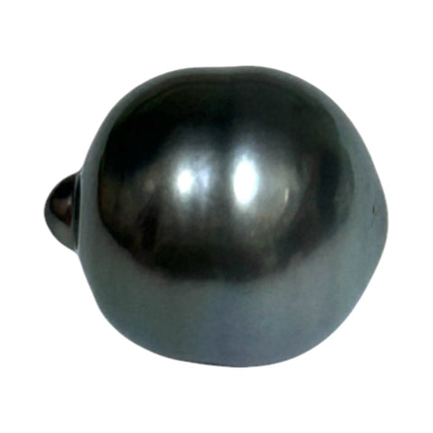 Huge 23.4 Carat 14.4 x 16.4mm Tahitian Peacock Black Green Loose Pearl