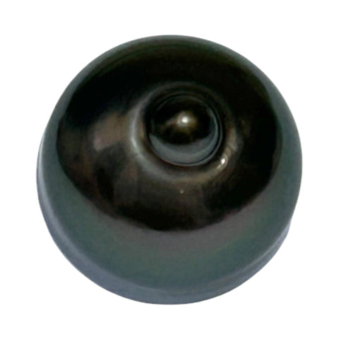 Huge 23.4 Carat 14.4 x 16.4mm Tahitian Peacock Black Green Loose Pearl