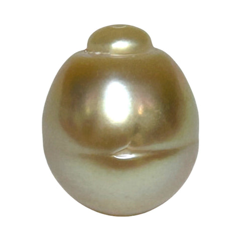 Giant 15.7 x 18.4mm Rich Gold Philippines South Sea Pearl Loose