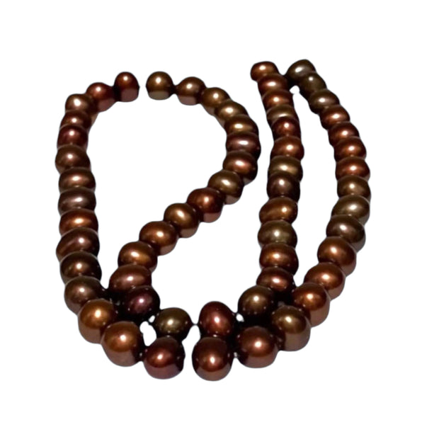 Spectacular 7 - 7.5mm Round Multi Blue Brown Bronze Pearl 16" Strand