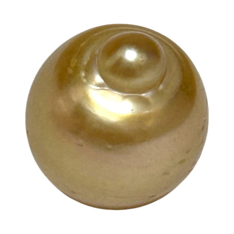 RARE Giant 16.3 x 19.1mm 33.7 Carats Deep Gold South Sea Pearl Loose