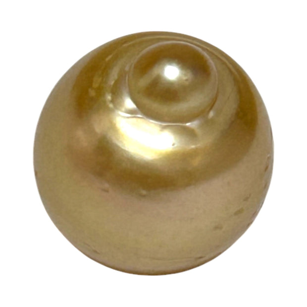 RARE Giant 16.3 x 19.1mm 33.7 Carats Deep Gold South Sea Pearl Loose