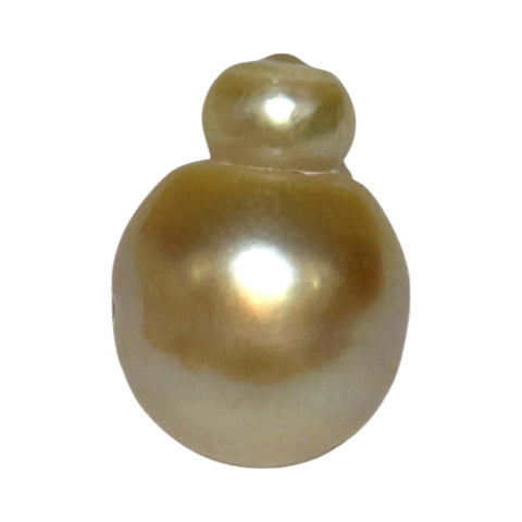 Baroque 13.6 x 18.8mm 22.5 Carats Deep Gold South Sea Loose Pearl