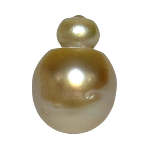 Baroque 13.6 x 18.8mm 22.5 Carats Deep Gold South Sea Loose Pearl