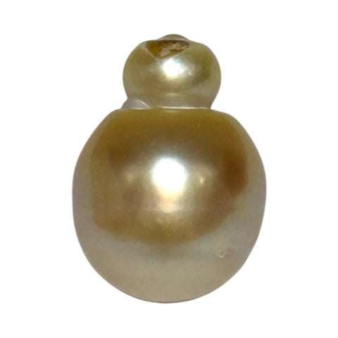 Baroque 13.6 x 18.8mm 22.5 Carats Deep Gold South Sea Loose Pearl