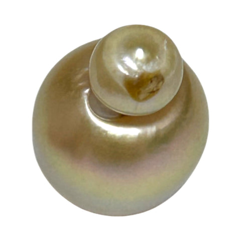 Baroque 13.6 x 18.8mm 22.5 Carats Deep Gold South Sea Loose Pearl