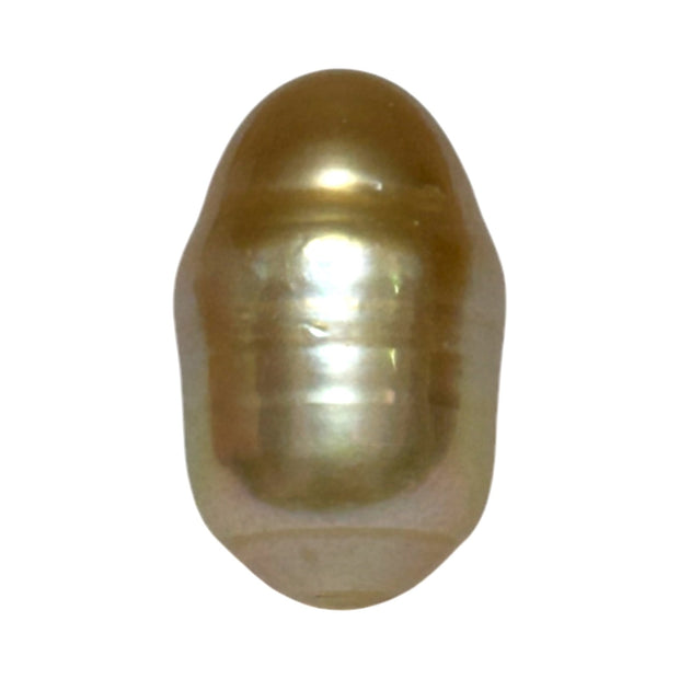 Baroque 12 x 19.3mm 20.3 Carats Natural Deep Gold South Sea Pearl