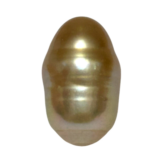 Baroque 12 x 19.3mm 20.3 Carats Natural Deep Gold South Sea Pearl