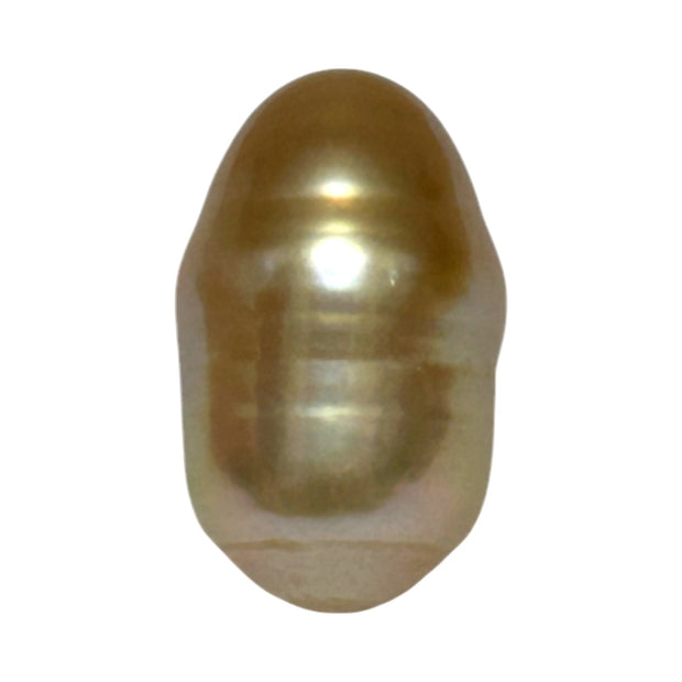 Baroque 12 x 19.3mm 20.3 Carats Natural Deep Gold South Sea Pearl