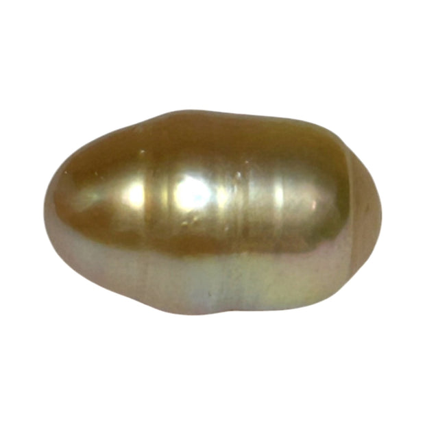 Baroque 12 x 19.3mm 20.3 Carats Natural Deep Gold South Sea Pearl