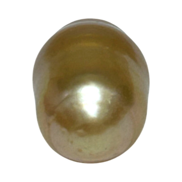 Baroque 12 x 19.3mm 20.3 Carats Natural Deep Gold South Sea Pearl