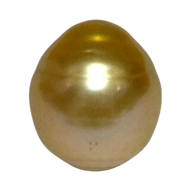 Silky Oval 13.3 x 15.1mm 19.5 Carats Deep Gold South Sea Pearl Loose