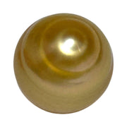 Silky Oval 13.3 x 15.1mm 19.5 Carats Deep Gold South Sea Pearl Loose