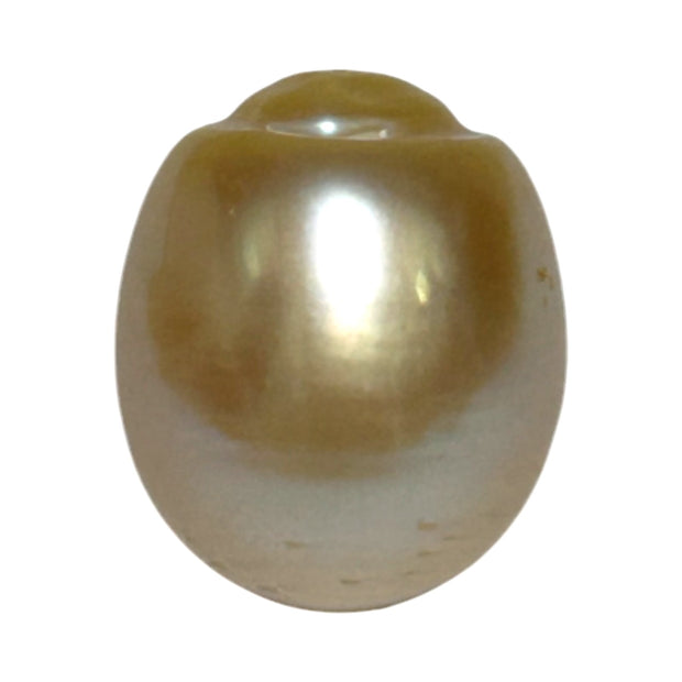 Smooth 13.9 x 16.4mm 23.6 Carats Gold South Sea Pearl Loose