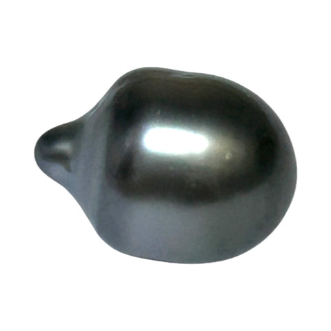 Teardrop 12.8x 17mm 17.6 Carat Tahitian Sea Black Gray Green Pearl