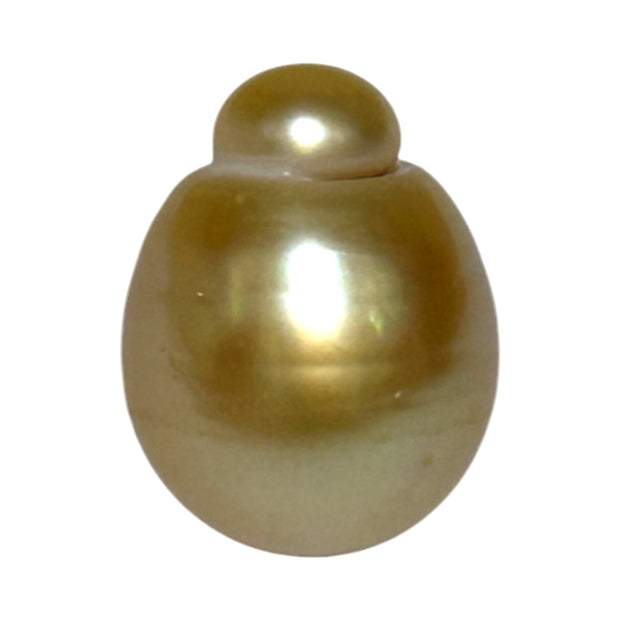Giant Oval 13.5 x 17.5mm 21.2 Carats Deep Gold South Sea Pearl Loose