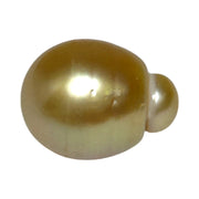 Giant Oval 13.5 x 17.5mm 21.2 Carats Deep Gold South Sea Pearl Loose