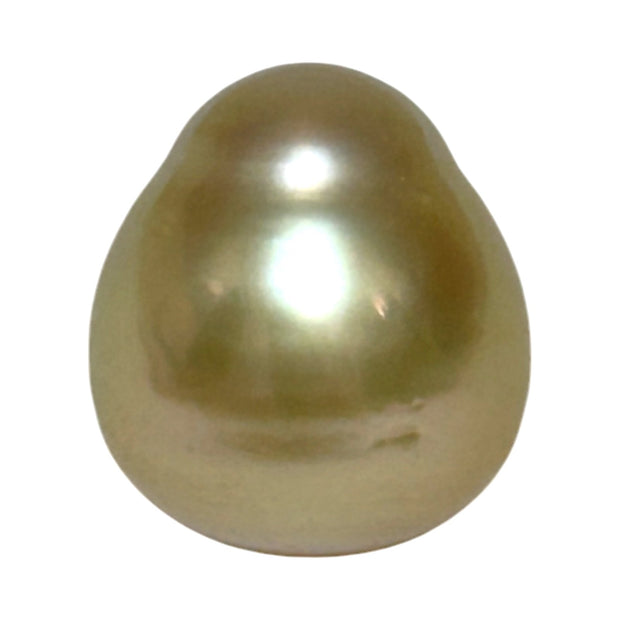 Unique Giant 14.8 x 16.4mm 25.3 Carats Gold Philippines South Sea Pearl