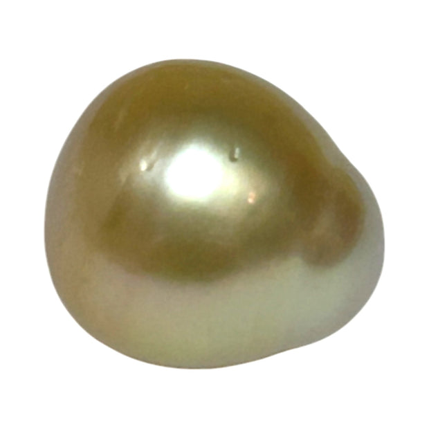 Unique Giant 14.8 x 16.4mm 25.3 Carats Gold Philippines South Sea Pearl