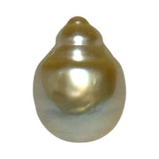 Baroque 12.8 x 17.2mm 18.8 Carats Natural Gold South Sea Loose Pearl