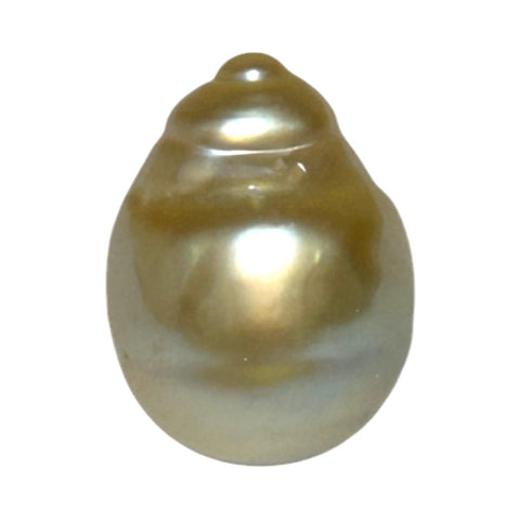 Baroque 12.8 x 17.2mm 18.8 Carats Natural Gold South Sea Loose Pearl