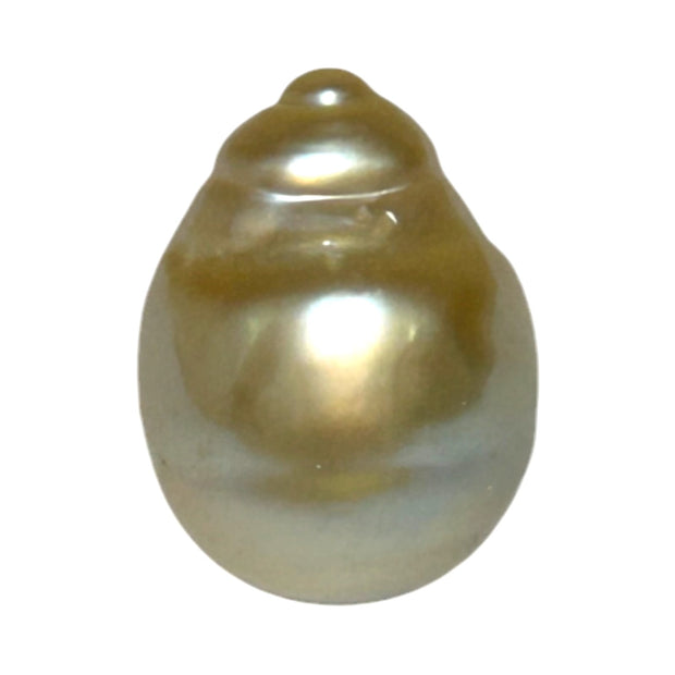 Baroque 12.8 x 17.2mm 18.8 Carats Natural Gold South Sea Loose Pearl
