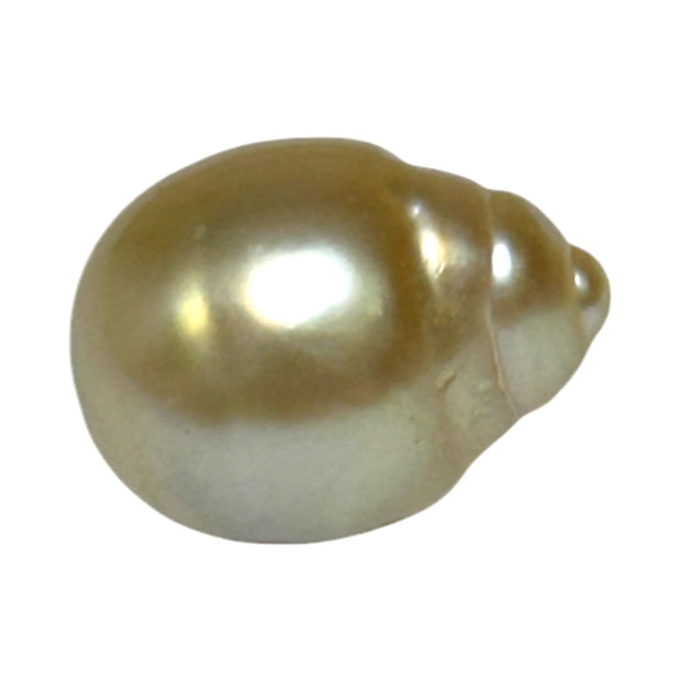 Baroque 12.8 x 17.2mm 18.8 Carats Natural Gold South Sea Loose Pearl