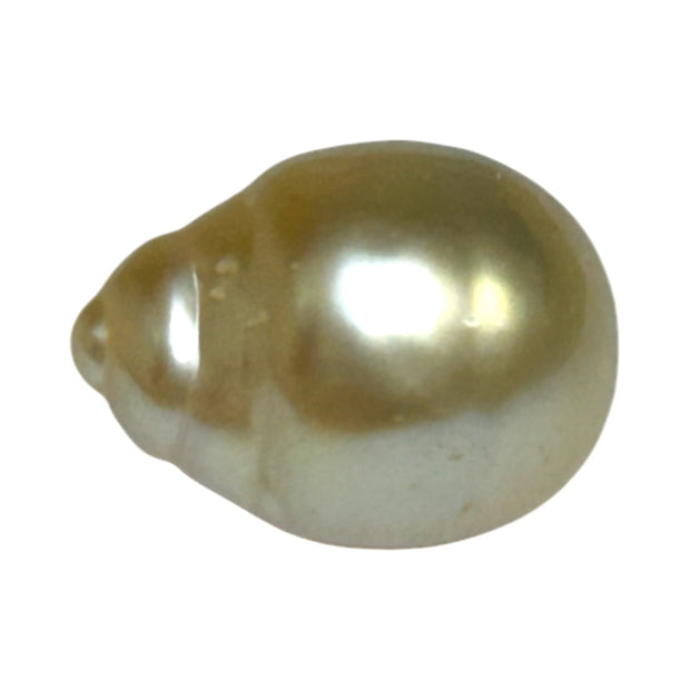Baroque 12.8 x 17.2mm 18.8 Carats Natural Gold South Sea Loose Pearl