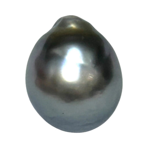 Barque 13.9 Carat 13.4 x 16.4mm Tahitian Sea Middle Gray Pearl Loose