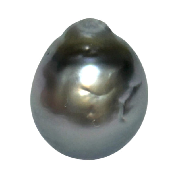 Barque 13.9 Carat 13.4 x 16.4mm Tahitian Sea Middle Gray Pearl Loose
