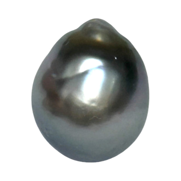 Barque 13.9 Carat 13.4 x 16.4mm Tahitian Sea Middle Gray Pearl Loose