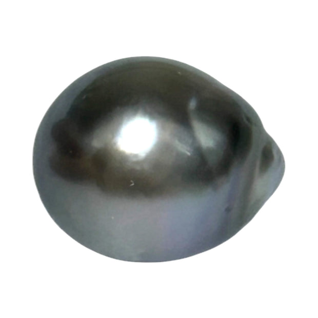 Barque 13.9 Carat 13.4 x 16.4mm Tahitian Sea Middle Gray Pearl Loose