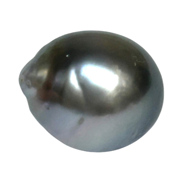 Barque 13.9 Carat 13.4 x 16.4mm Tahitian Sea Middle Gray Pearl Loose