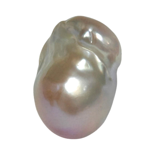 Ornate 16.7 x 13.6 x 26mm KeshI Purple Rose Gold Rainbow Pearl