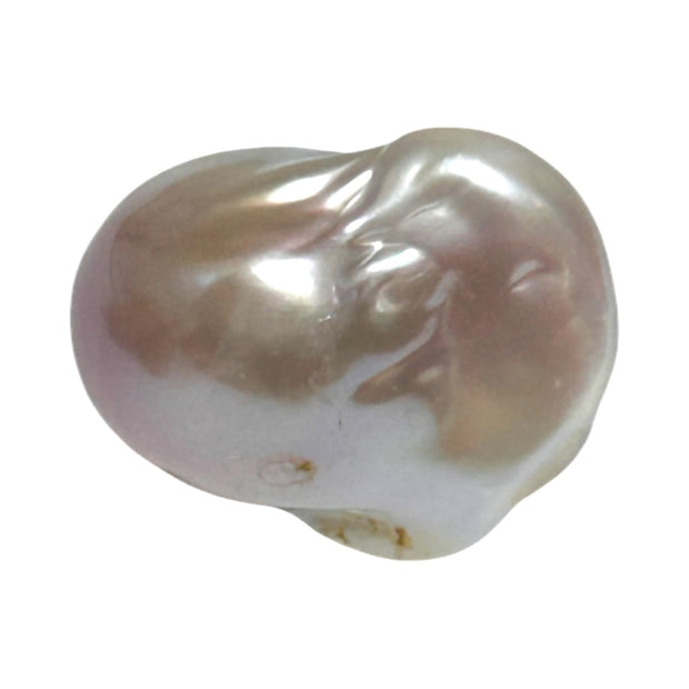 Ornate 16.7 x 13.6 x 26mm KeshI Purple Rose Gold Rainbow Pearl