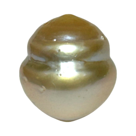 RARE Baroque 15.8 x 17.6mm 28.6 Carat Gold South Sea Pearl Loose
