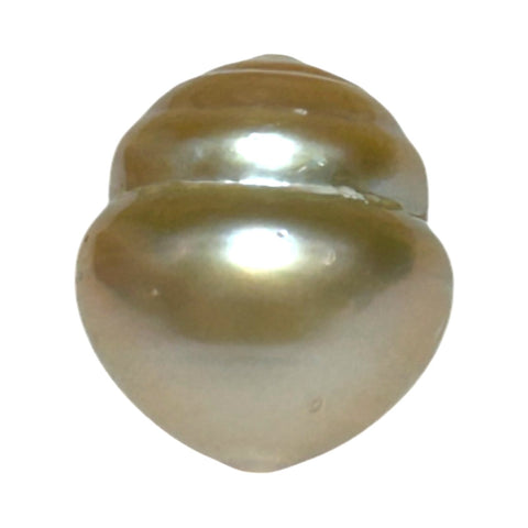 RARE Baroque 15.8 x 17.6mm 28.6 Carat Gold South Sea Pearl Loose