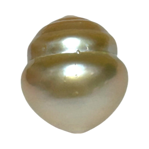 RARE Baroque 15.8 x 17.6mm 28.6 Carat Gold South Sea Pearl Loose