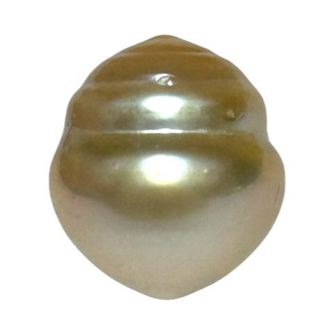 RARE Baroque 15.8 x 17.6mm 28.6 Carat Gold South Sea Pearl Loose