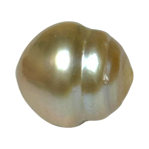 RARE Baroque 15.8 x 17.6mm 28.6 Carat Gold South Sea Pearl Loose